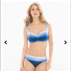 Hola Ombré Shirred Bandeau D Cup Bikini